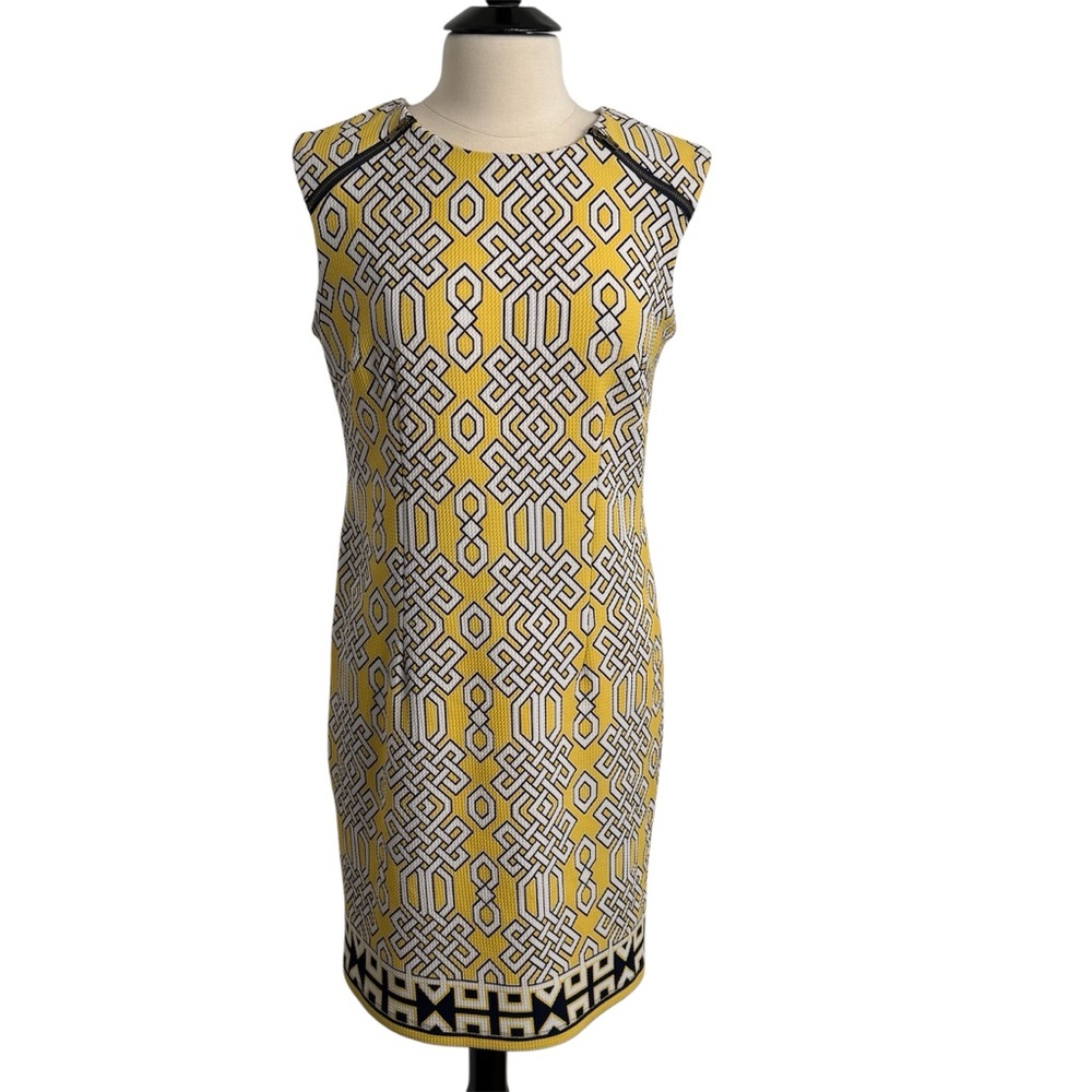 Karinβ Stevens Women's Sleeveless Pull-Over Geometric Print Dress, Size 12